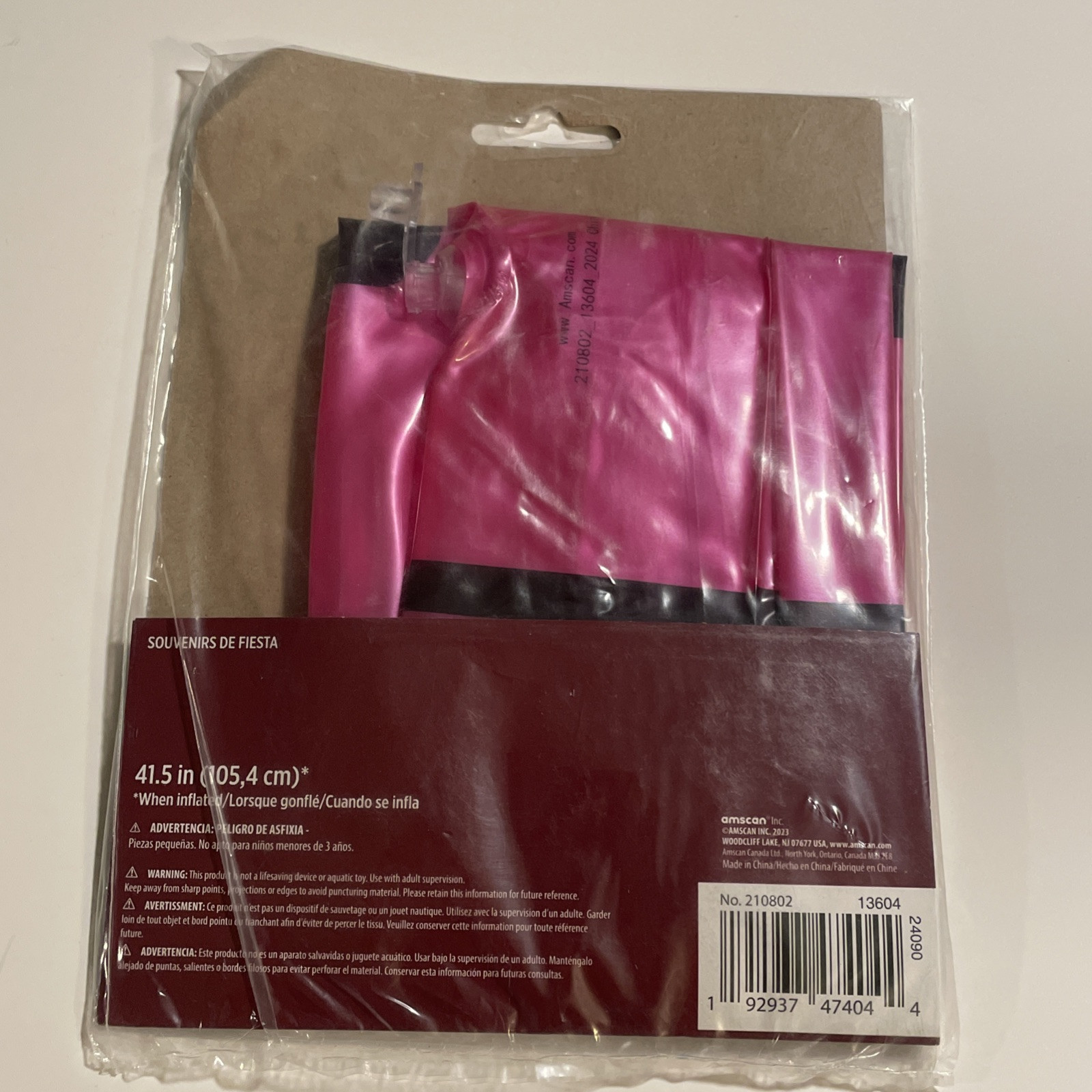 41” Inflatable Pink Crayon. New