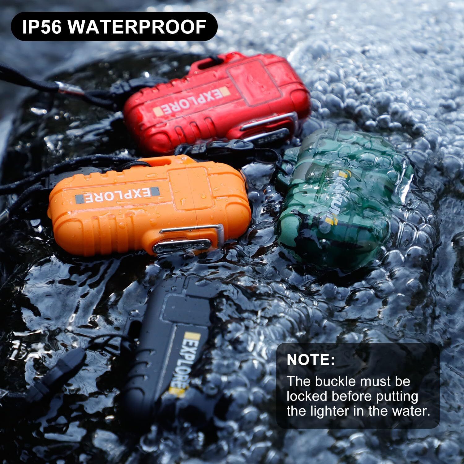 LcFun Waterproof Electric Dual Arc Lighter USB Rechargeable Outdoor Windproof
