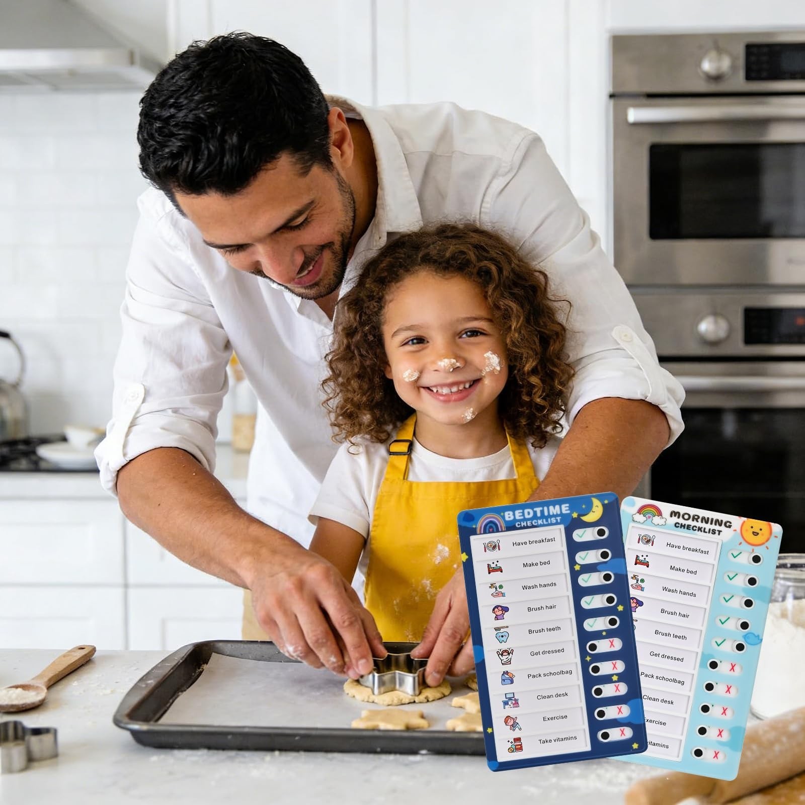Upgrade 2 Pcs Chores Chart for Kids – Daily Routine Chore Chart for Kids Chore C