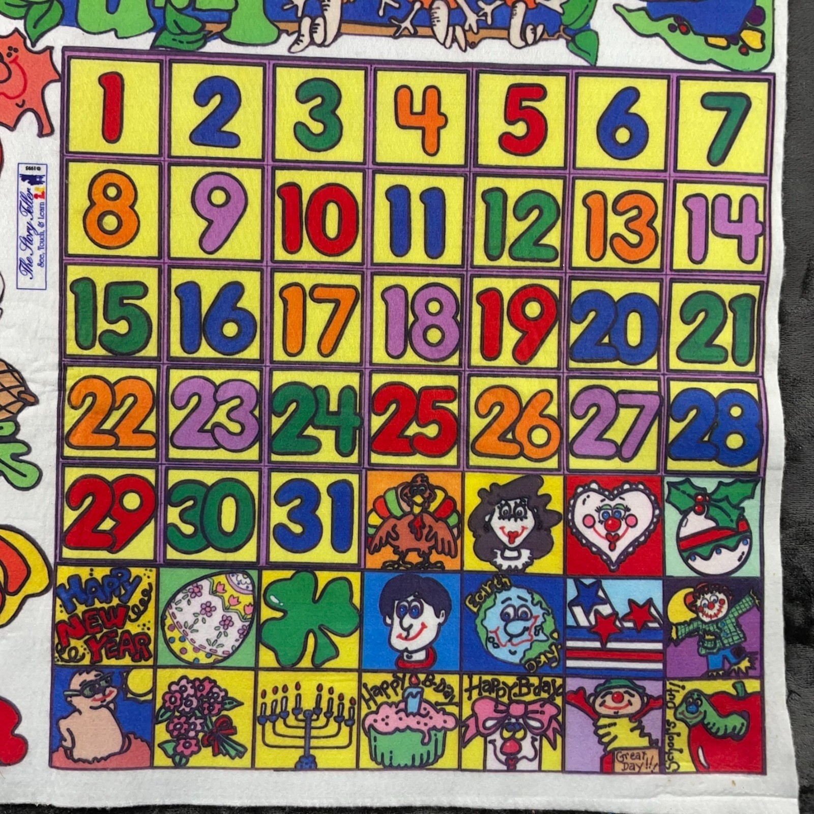 Vintage Story Teller See Touch Learn Felt Sheet Uncut 31×37 Approx