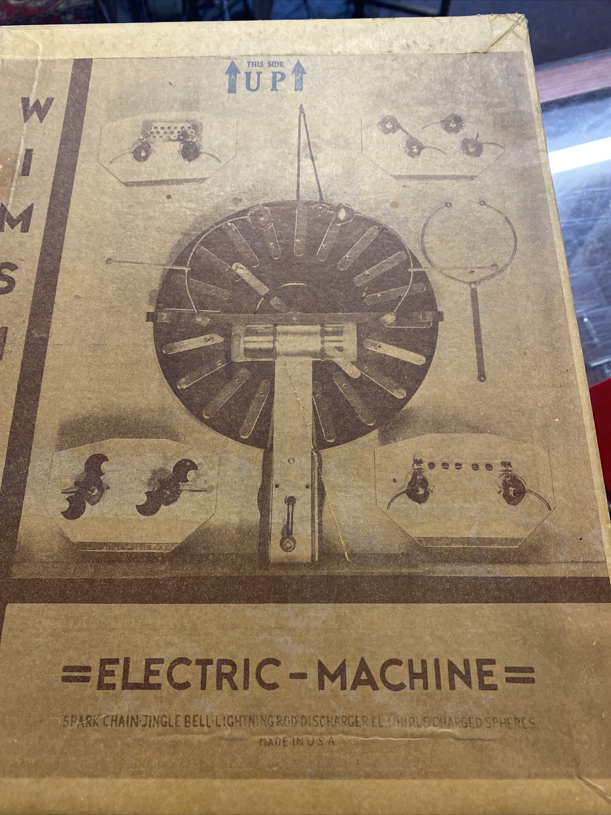 wimshurst machine Electric Lightning Rod Discharge Toy Experiment