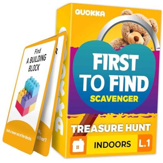 Scavenger Hunt Cards for Toddlers and Kids Ages 4-8 – Indoor Search and Find
