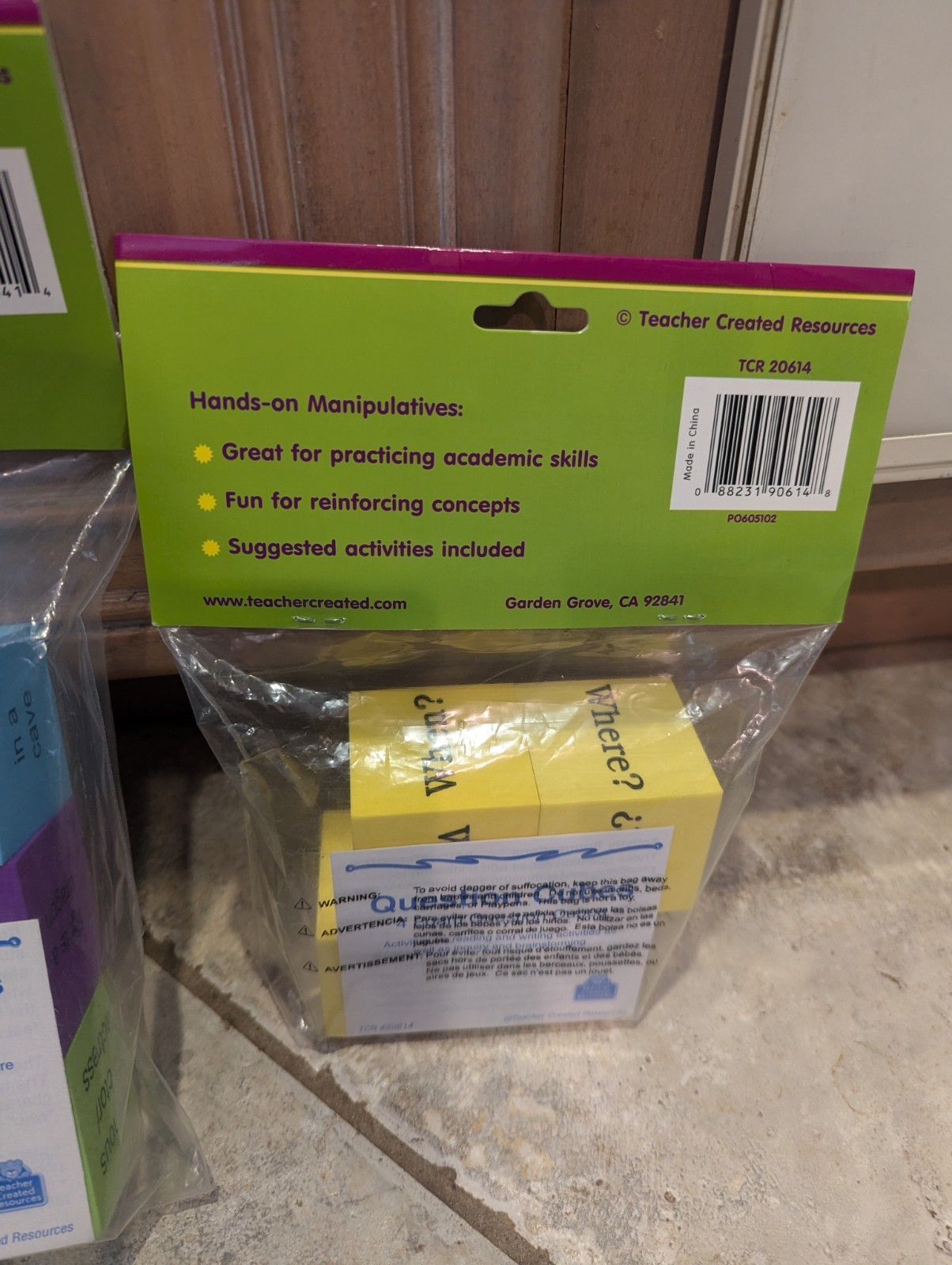 Teacher Created Resources Classroom Reading/Story Starter Foam Cubes 3 pack