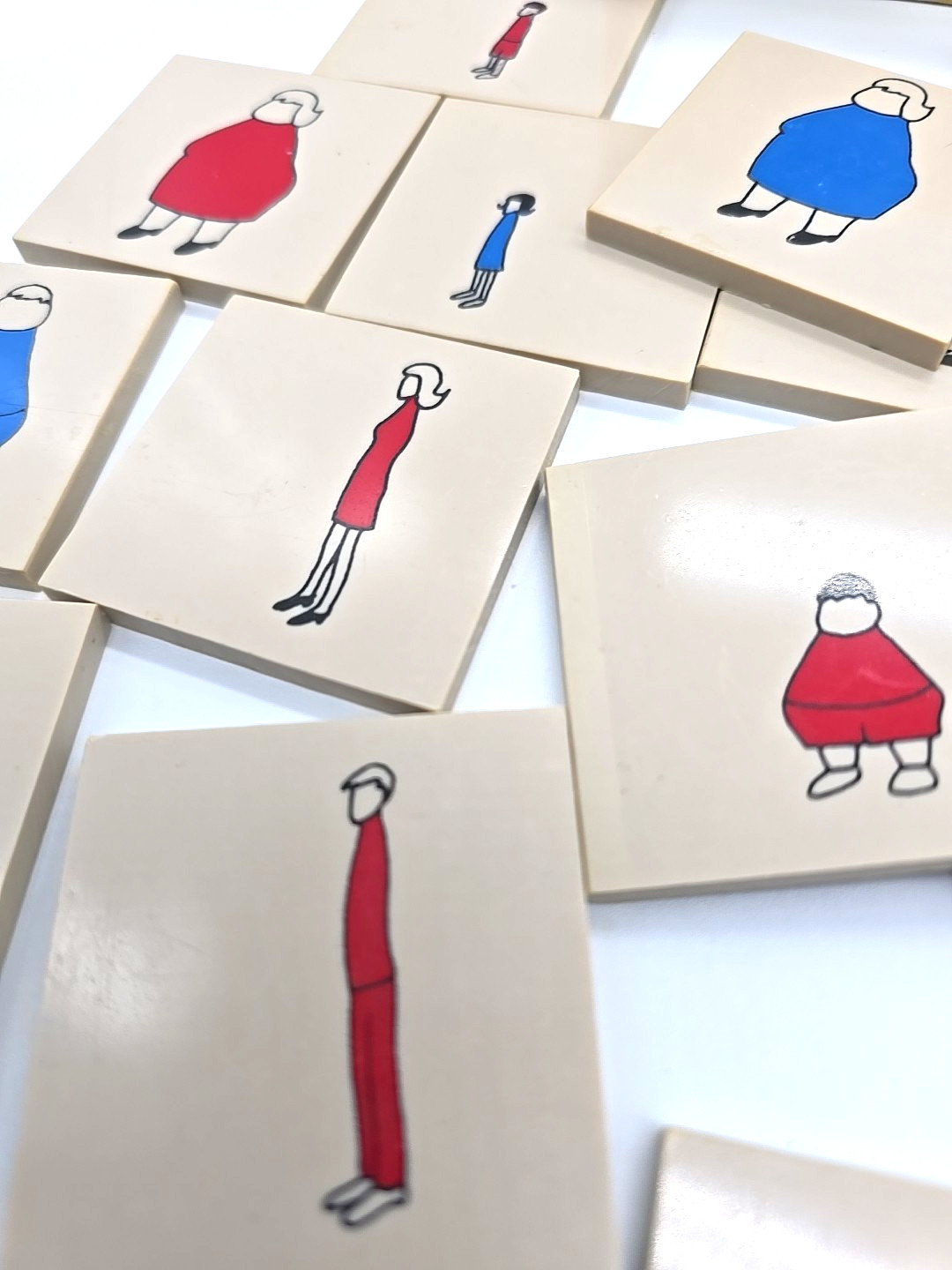 Vintage Teaching Tiles Learning Game Teacher tall skinny short Creaive Publicati