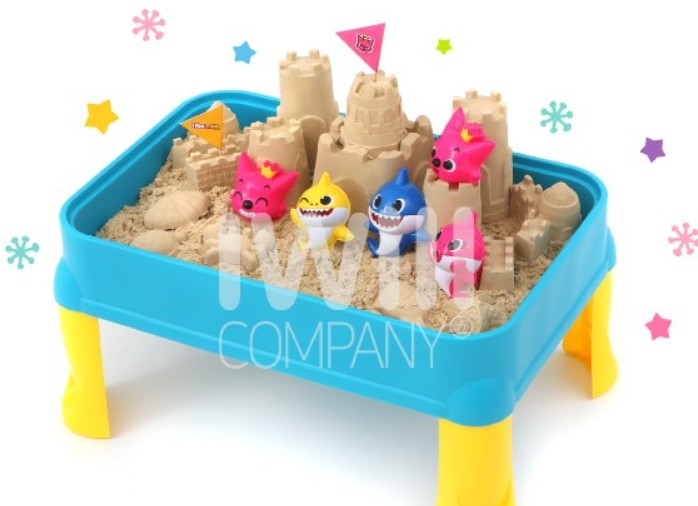 Pinkfong Shark Family Sand Play Making Shape Frame 5p For Kids & Baby