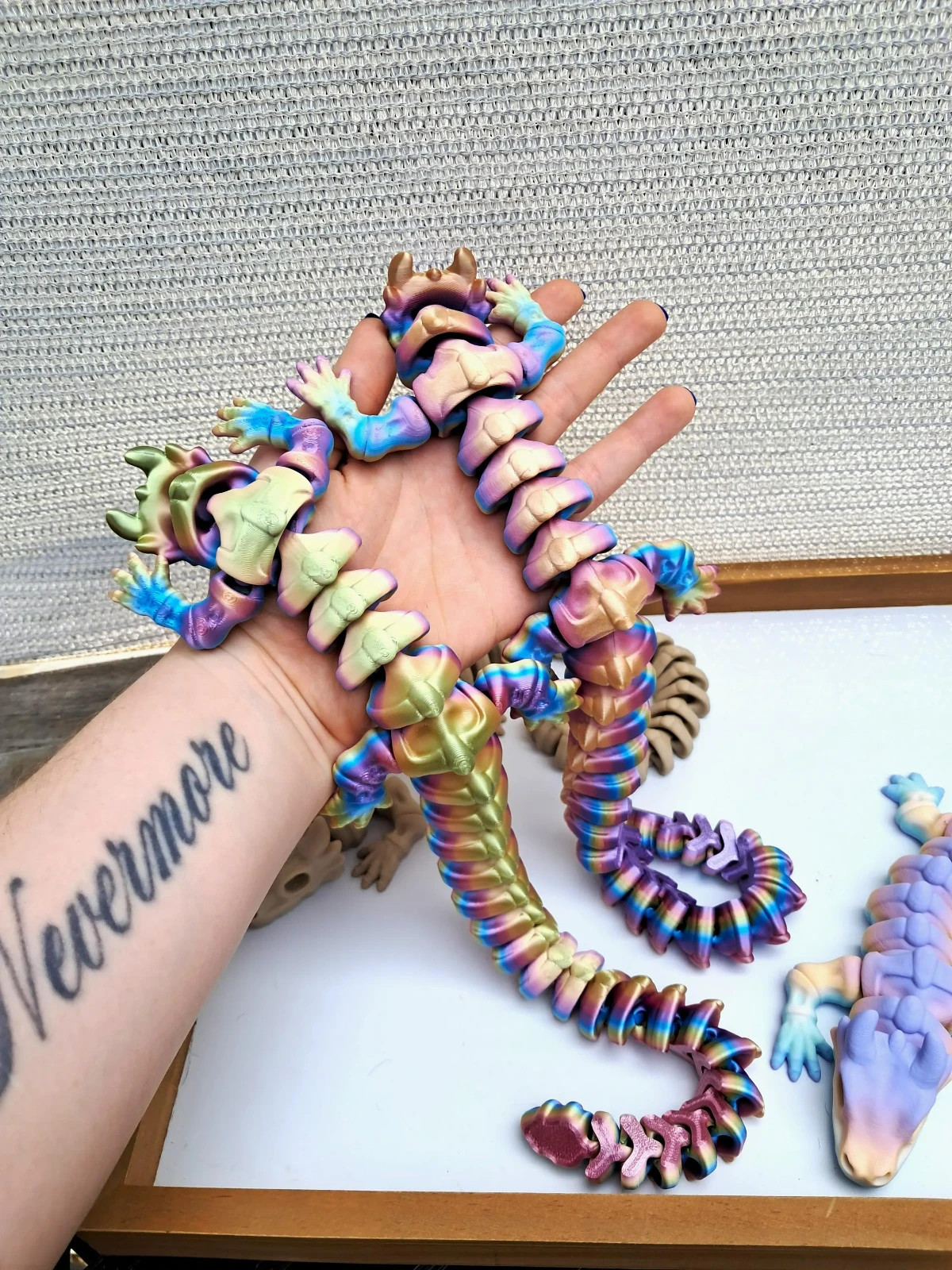 Articulated 3D Printed Dragon – Small Fidget Dragon Toy | Fantasy Sensory Toy