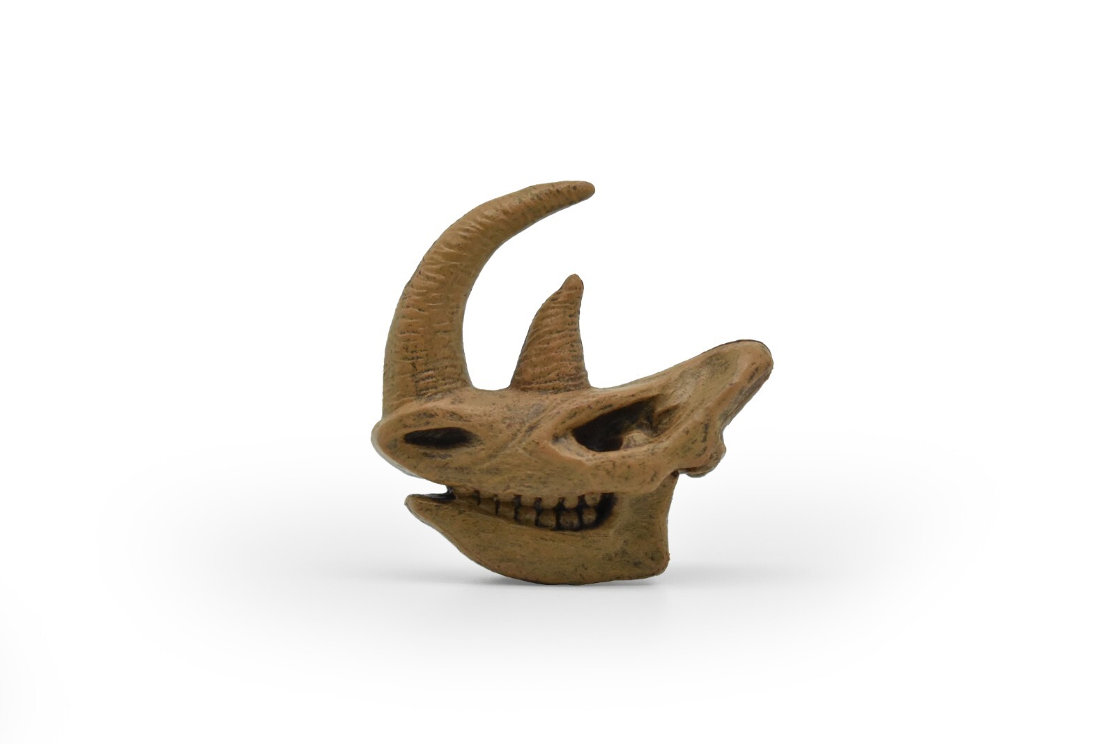 Woolly Rhino Skull, Rhinoceros, Fossil, Realistic Model Toy 1 1/2″ F3132 B224