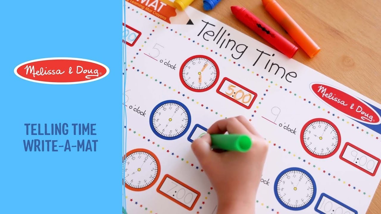 MELISSA & DOUG 5036 TELLING TIME BUNDLE OF 6 LEARNING MAT NEW