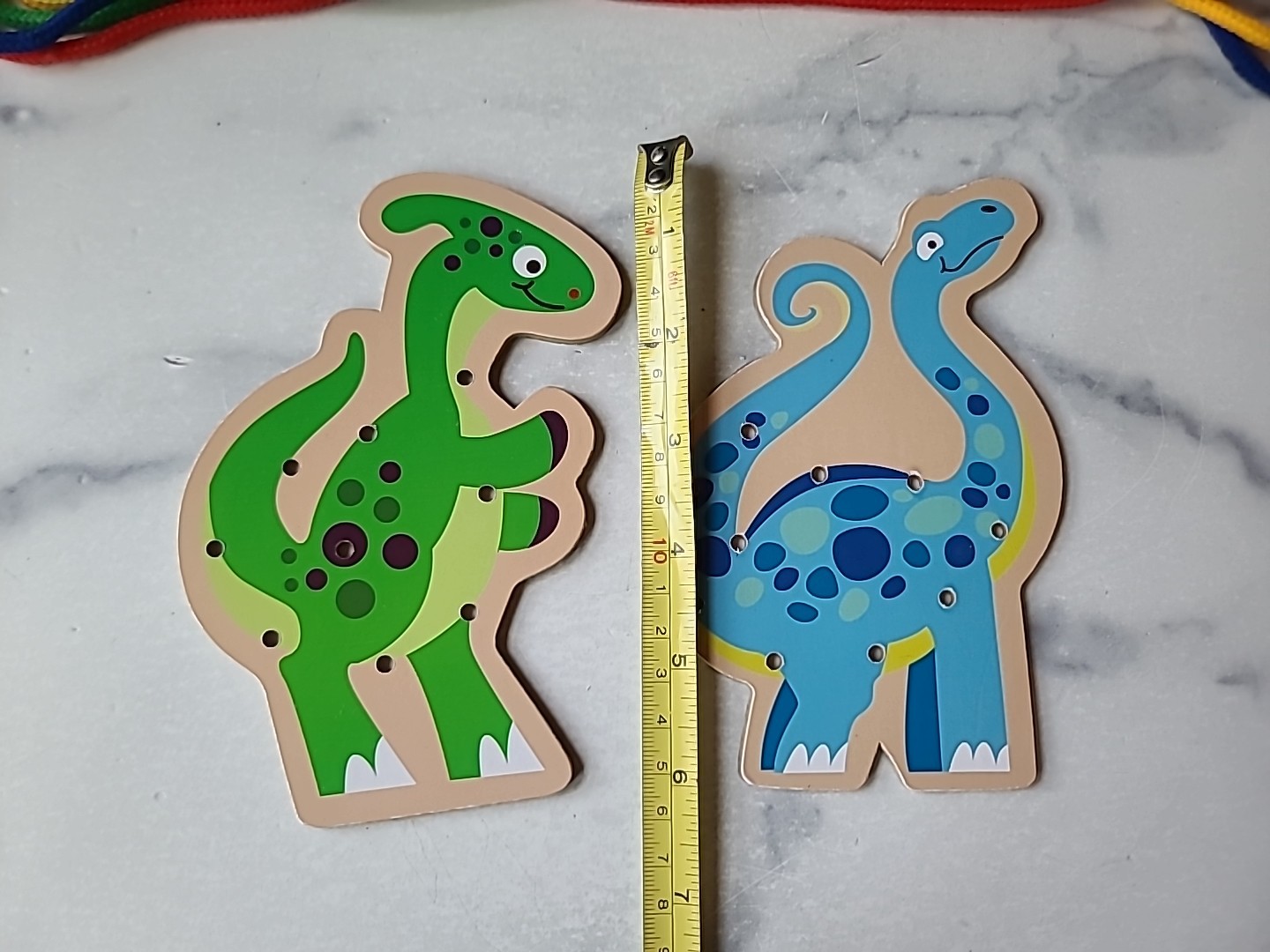 Toddler Dinosaur Lacing Cards