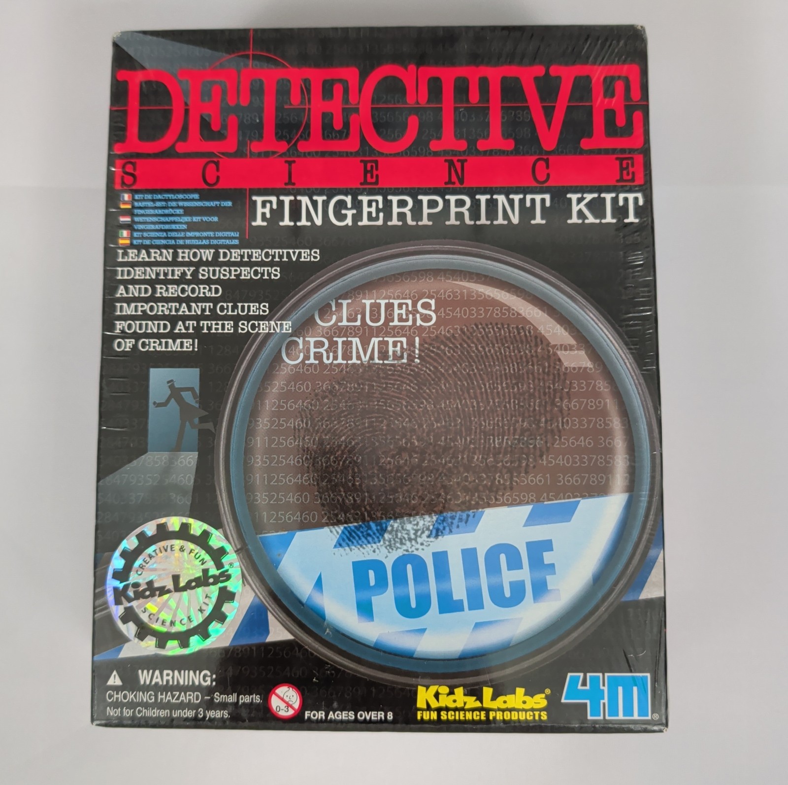 Kidzlabs ~Detective Science Fingerprint Kit ~Creative Learning Fun ~New/Sealed