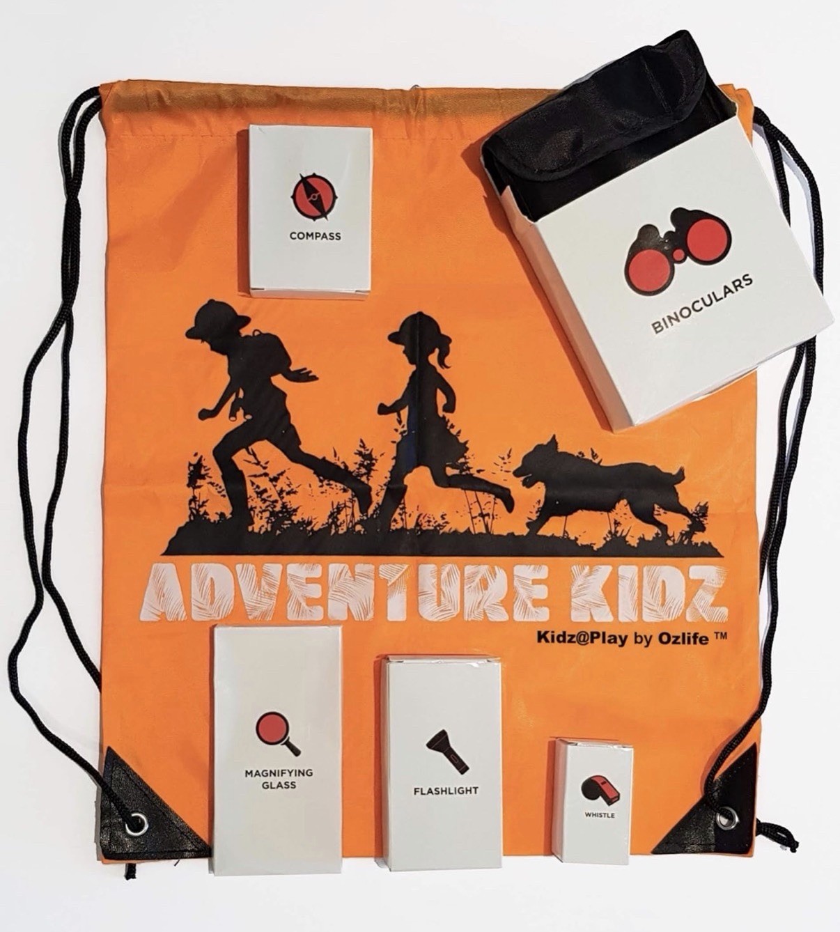 Adventure Kidz Outdoor Exploration Kit, Children Binoculars, Flashlight, Compass