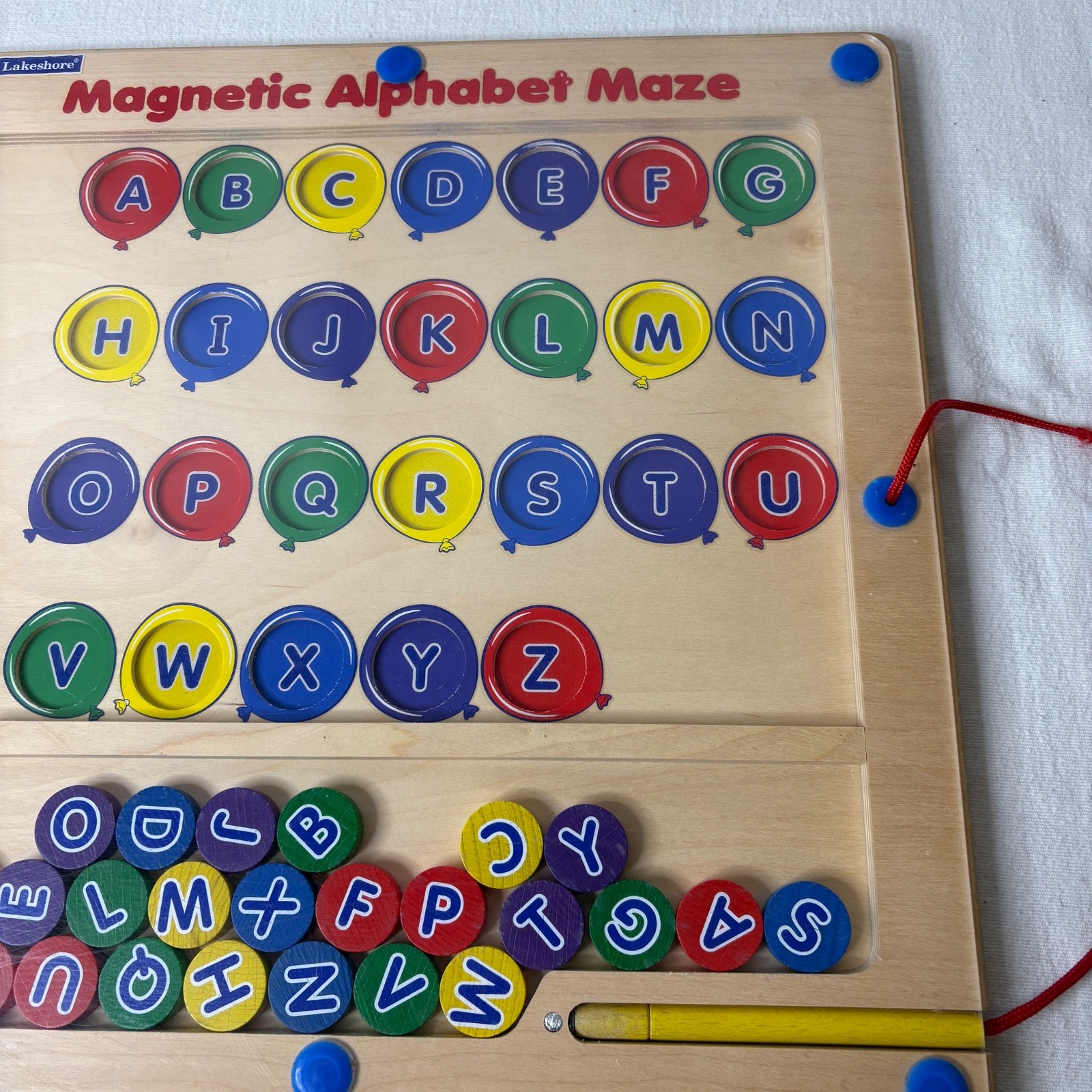 LAKESHORE LEARNING Magnetic Alphabet Maze Balloons Kindergarten Classroom STEM
