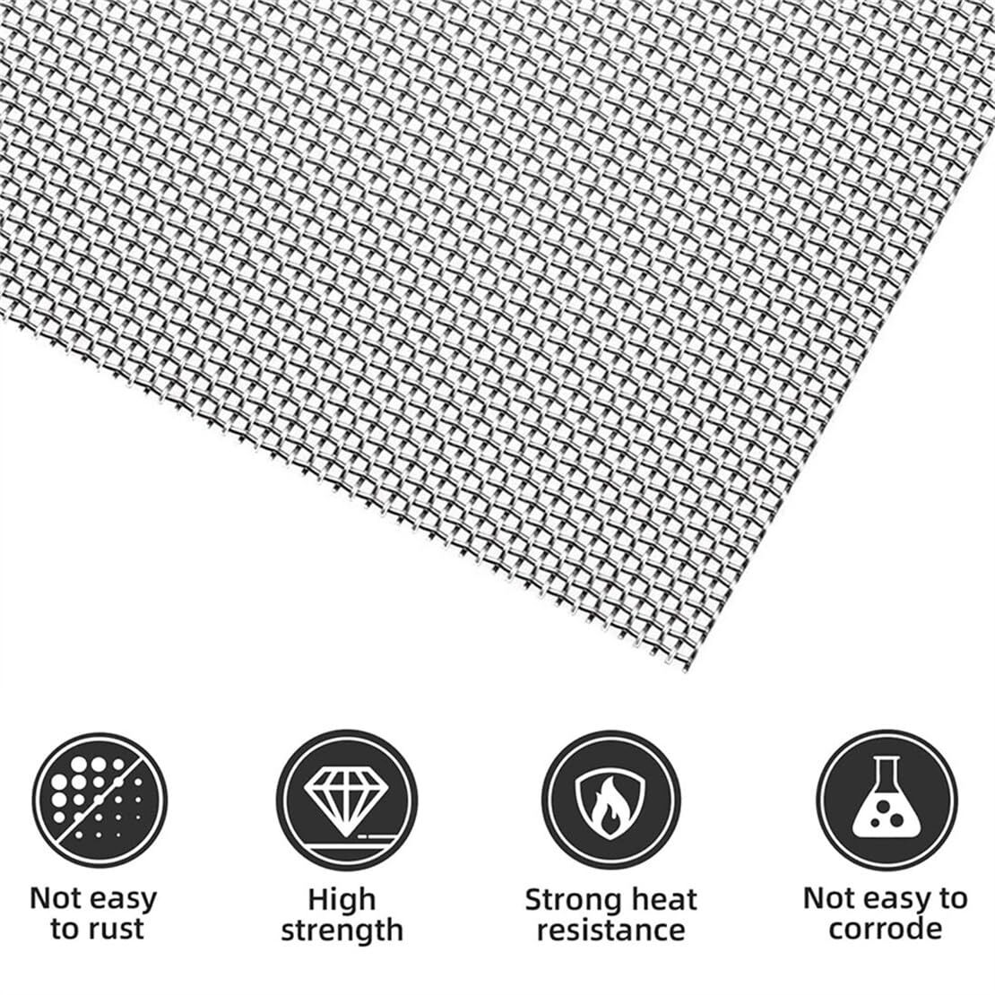 4 Pack 5 Stainless Steel Mesh, 12×8 Inch Wire Mesh Sheets for DIY Projects.