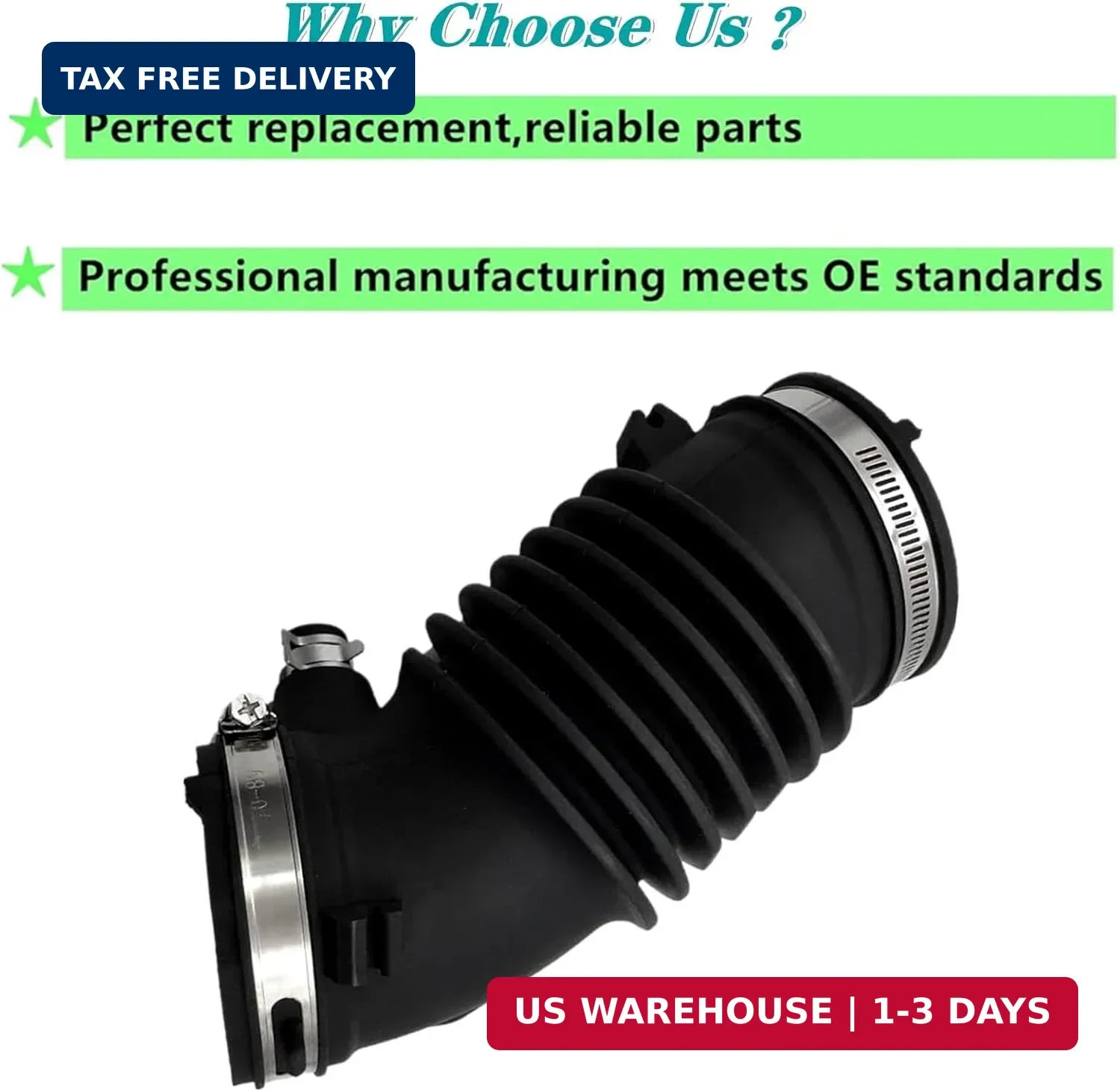 17228-5J6-A00 Air Intake Hose Replacement For 2014-2015 Acura MDX Air Flow Tube