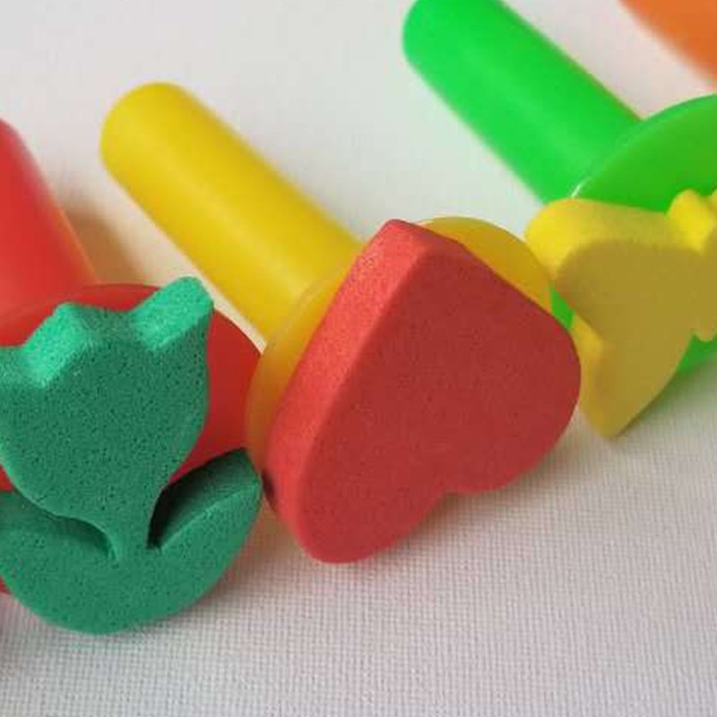 5Pcs Educational Stationery Stamp Plastic Stampers for Toddler Painting Coloring