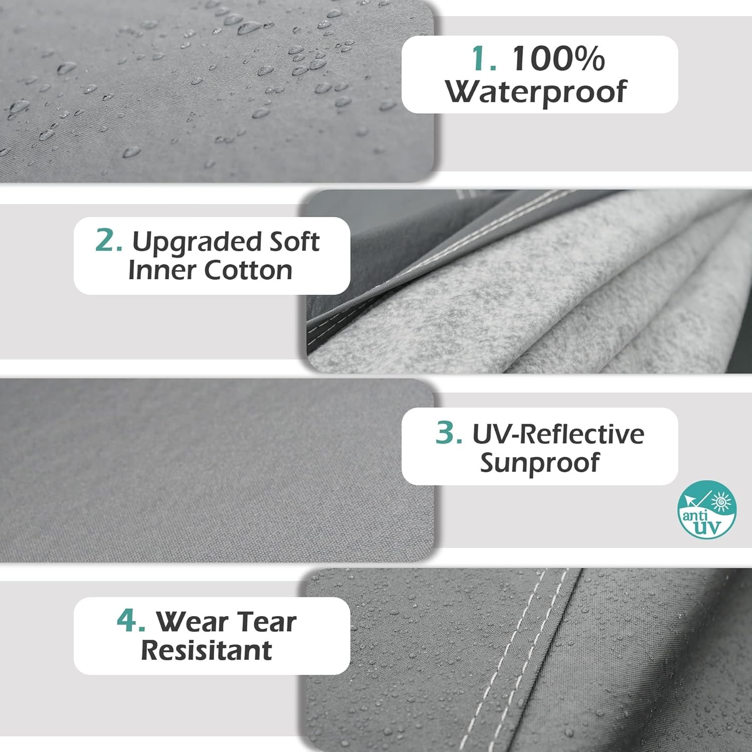16 Layers Car Cover Waterproof All Weather, Heavy Duty Full Exterior Cover Unive