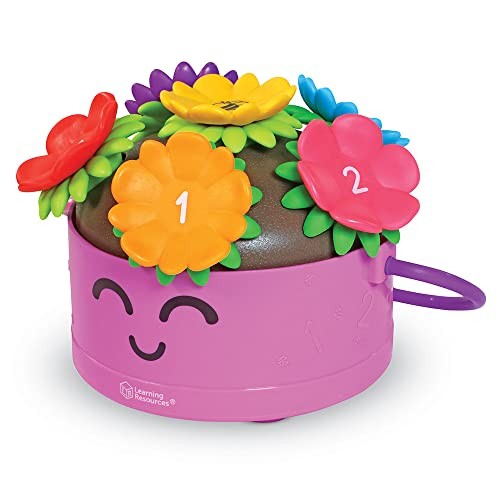 Learning Resources Poppy the Count & Stack Flower Pot – 15 Pieces, Ages 18+