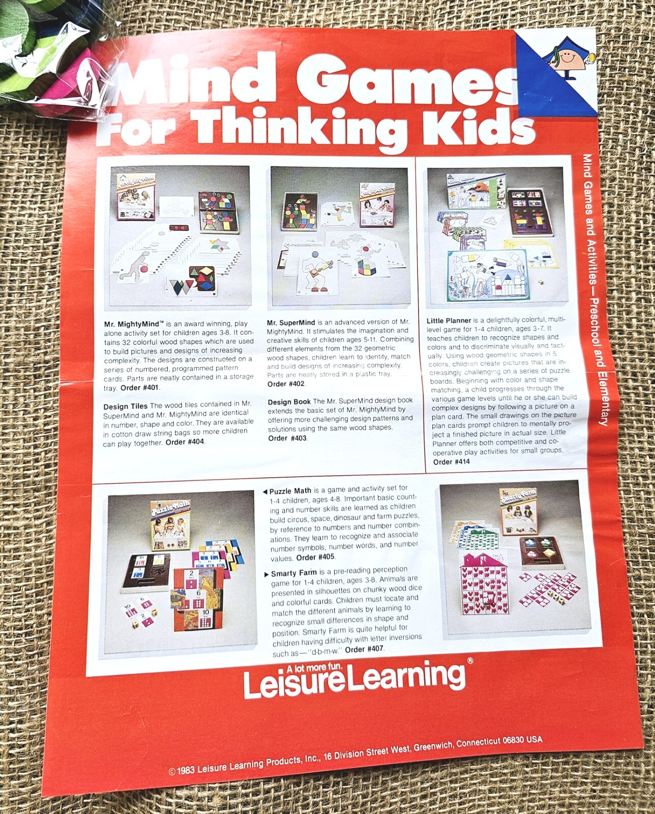 Vintage 1981 Mr Super Mind Leisure Learning Shape Activity Game Learning Aide