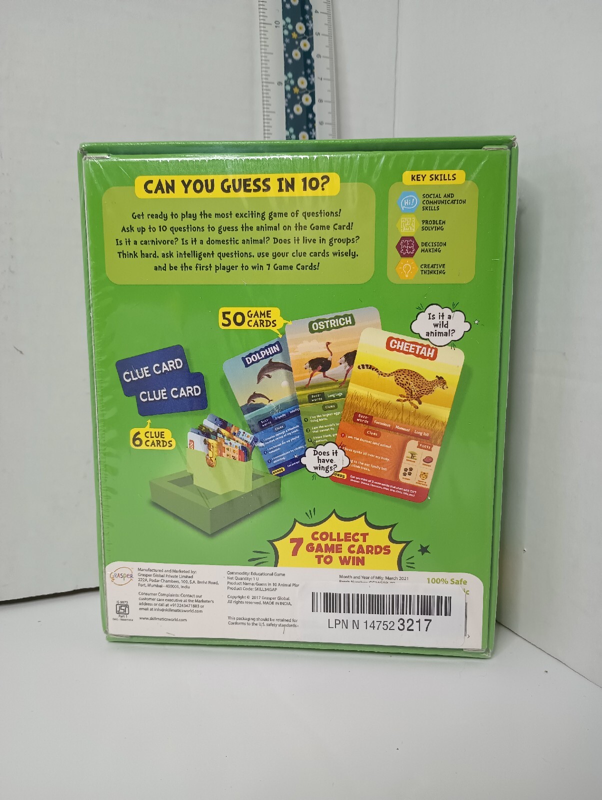 Skillmatics Card Game Guess in 10 Animal Planet | 6+ Years | Family Game Night