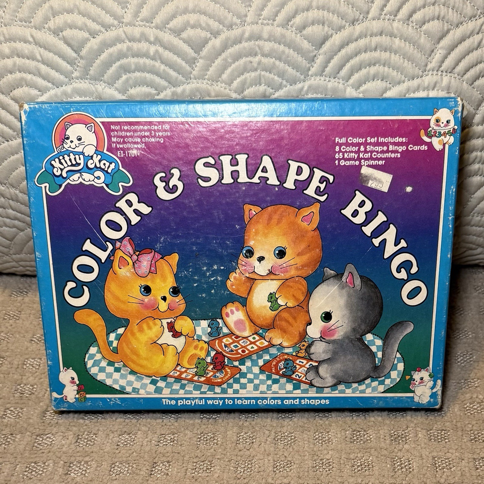 VTG 1985 Kitty Kat Color & Shape Bingo Game Fair Condition Replacement Pieces