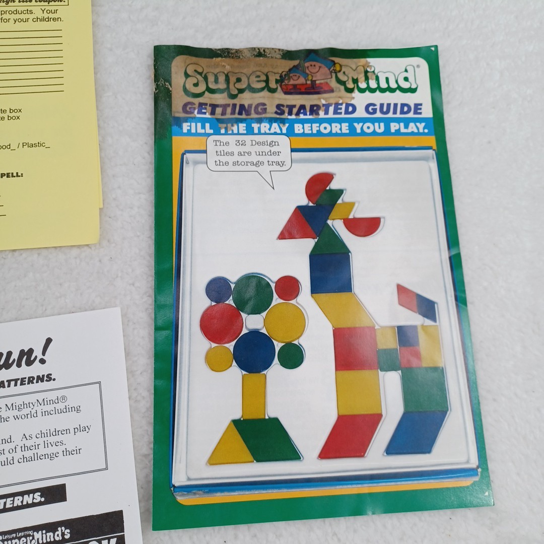 Super Mind Basic Edition Design Shapes Activity Puzzle Cards STEM Incomplete