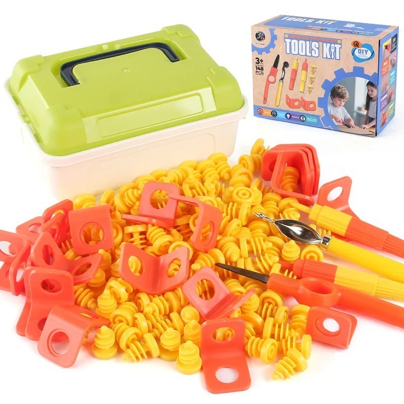 Children’s educational puzzle toy cardboard DIY screw set, manual tightening