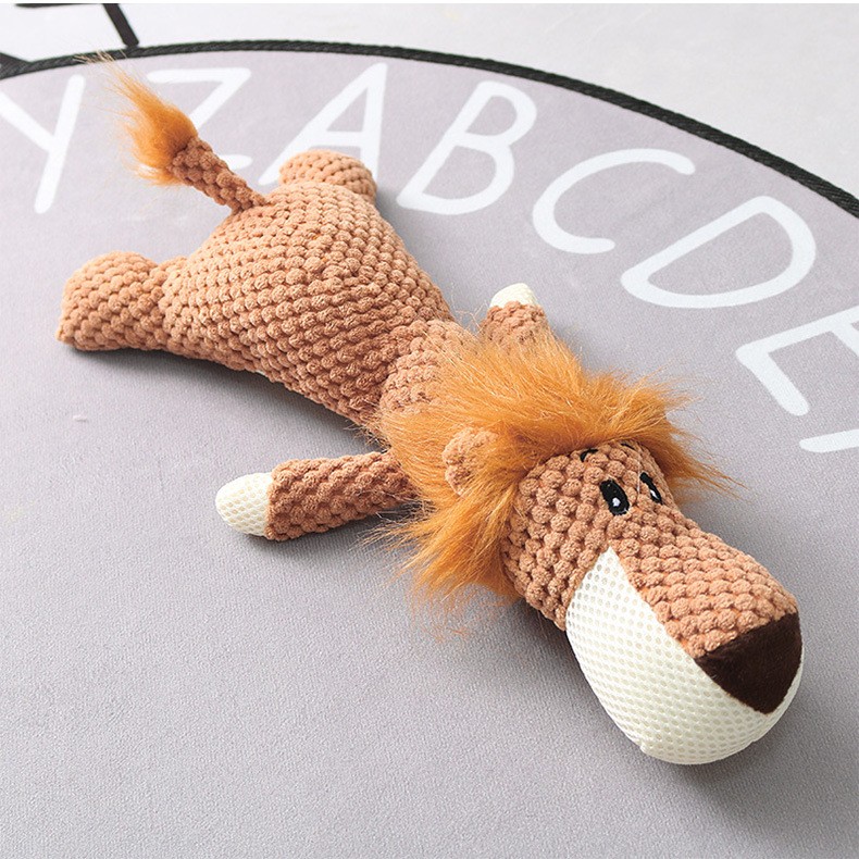 Plush Cartoon Puppy Dog Toy Pet Dog Chew Squeak Toys For Small Dogs Teeth Grindi