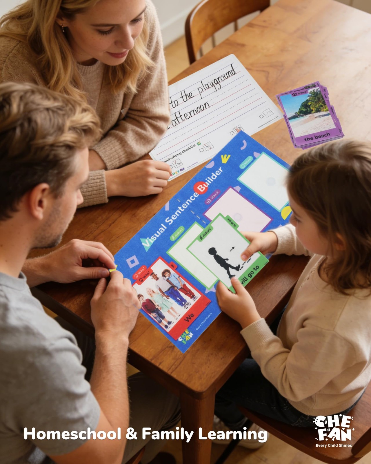 Sentence Building Kit for , Flash Cards for Early Reading and Word Games, Spe…