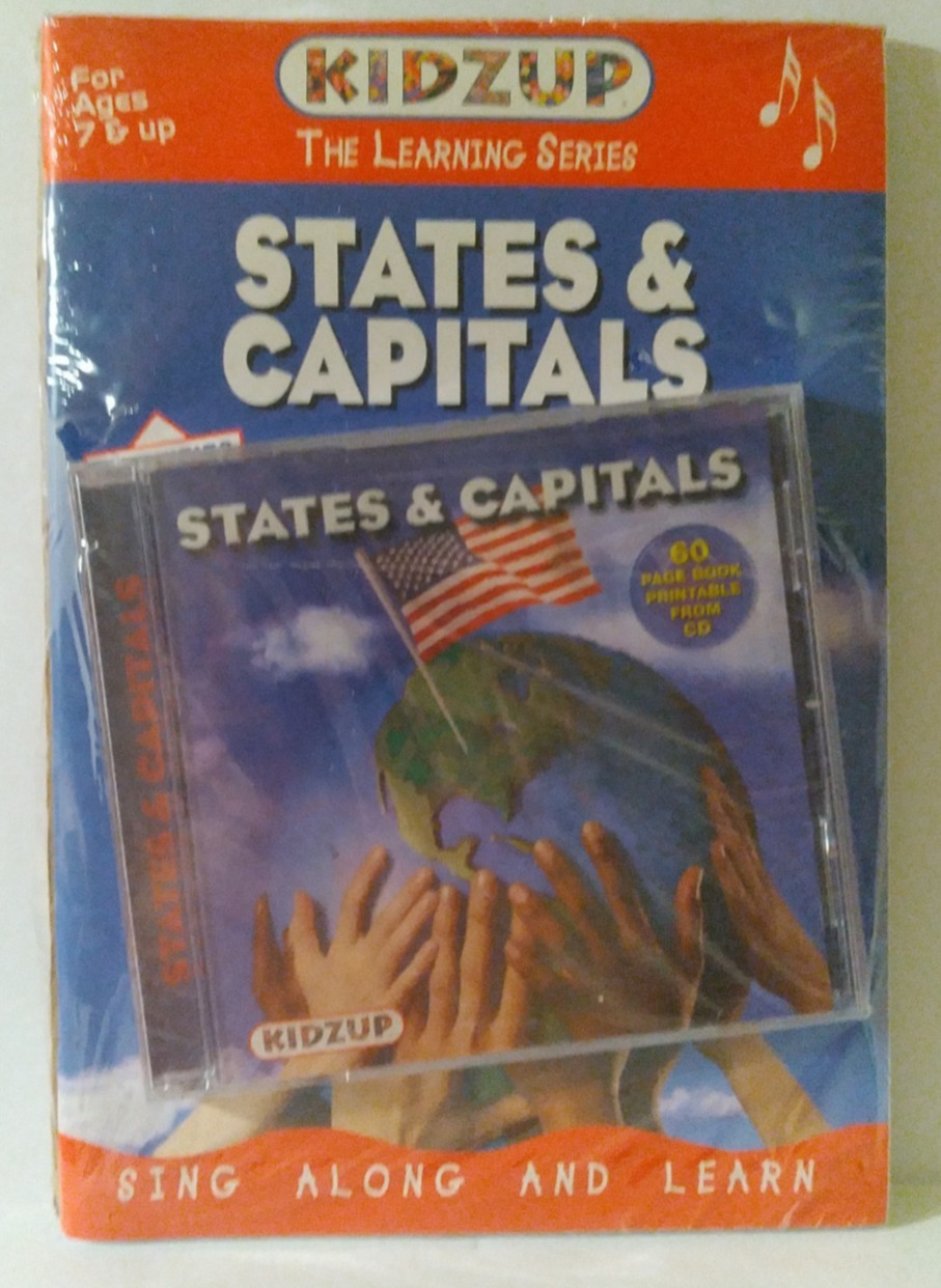 NEW States And Capitals KIDZUP The Learning Series CD & Book Sing Songs Learn