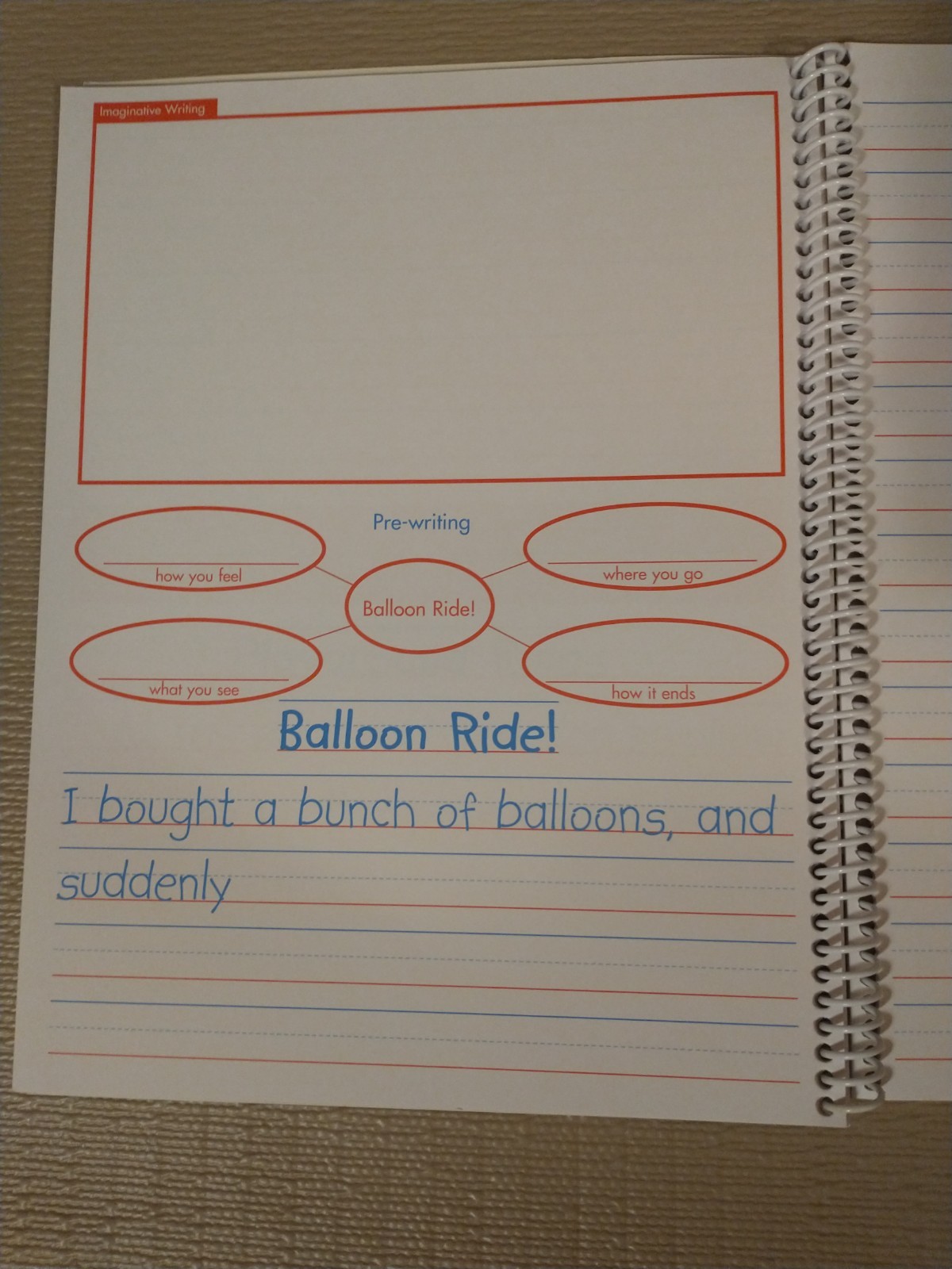 Lakeshore Writing Prompts Journal Spiral Bound for Kids Ages 6+ Multicolor