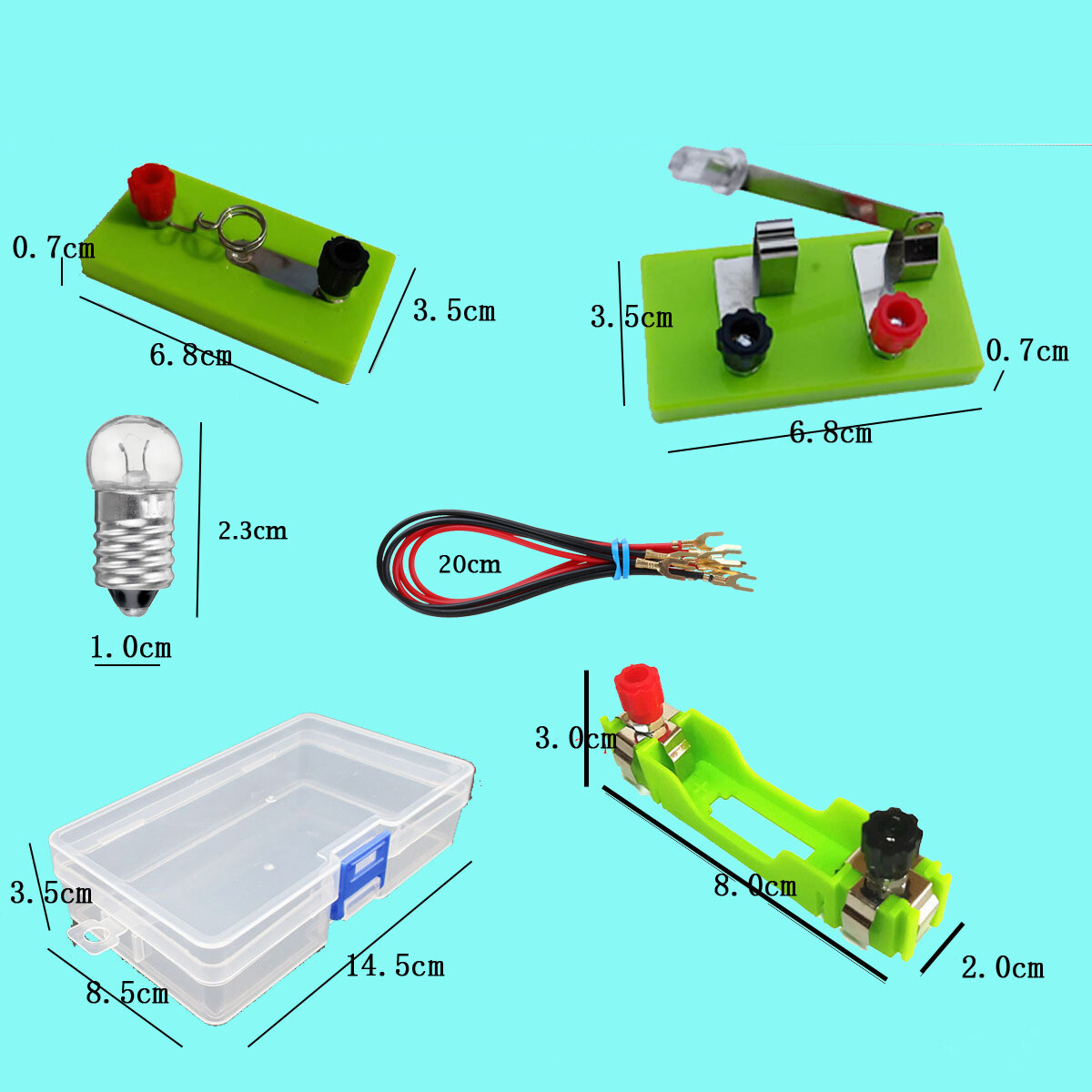 Kids School DIY Electric Circuit Kit Science Teaching Learning Experiment Toys