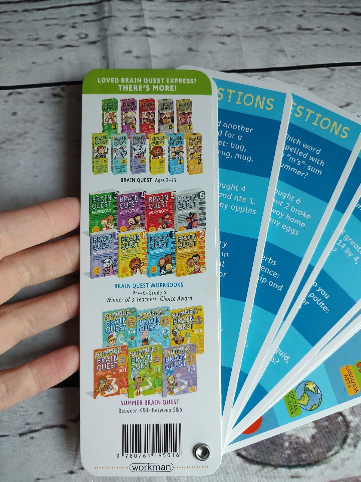 2 Sets Brain Quest Decks Ages 4-5 Preschool 6-7 Grade 1 4th Educational Tools