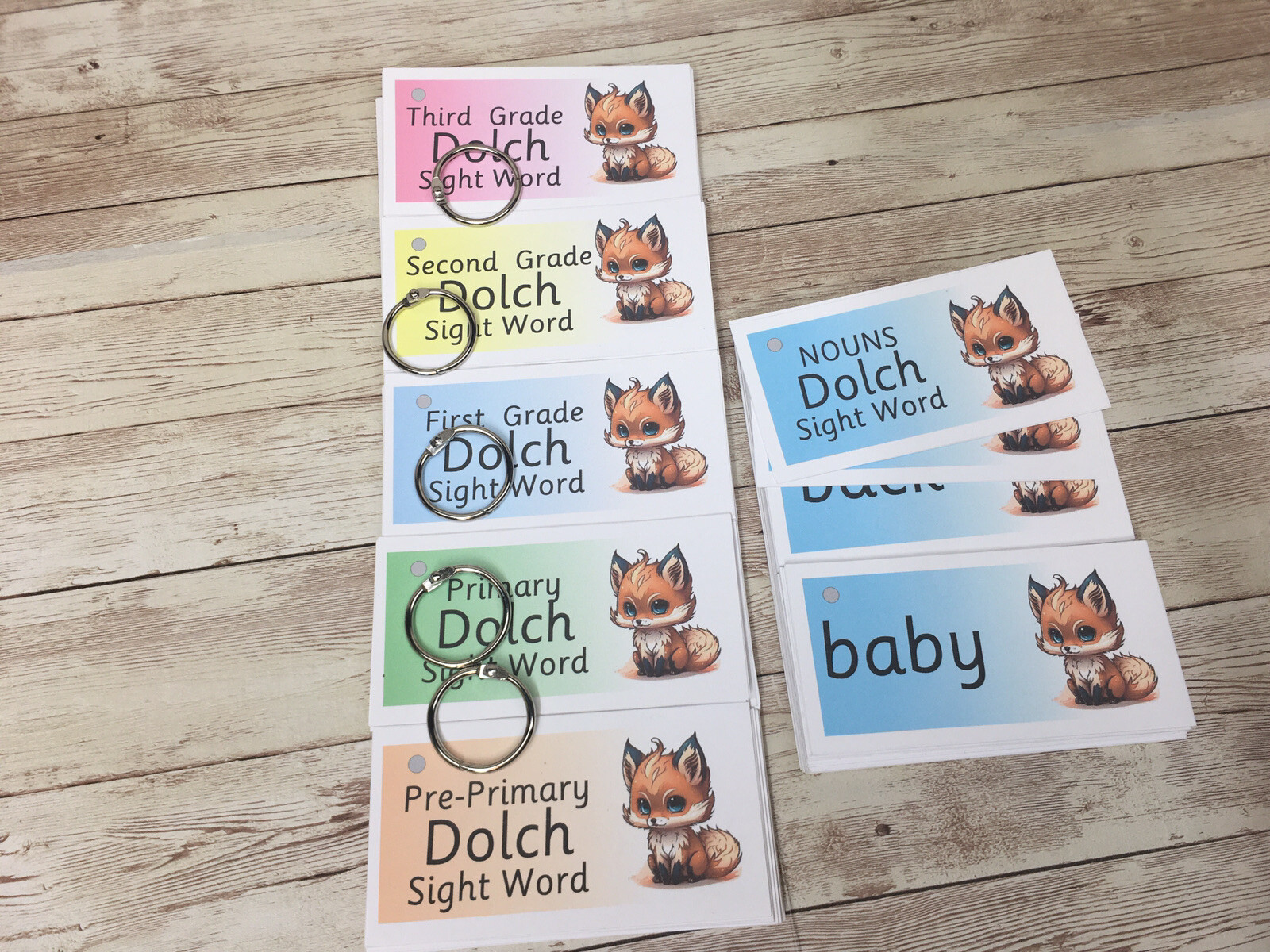 DIY – [PRINTED] Complete Set – Literacy Learning Resource Dolch SightWord Uncut