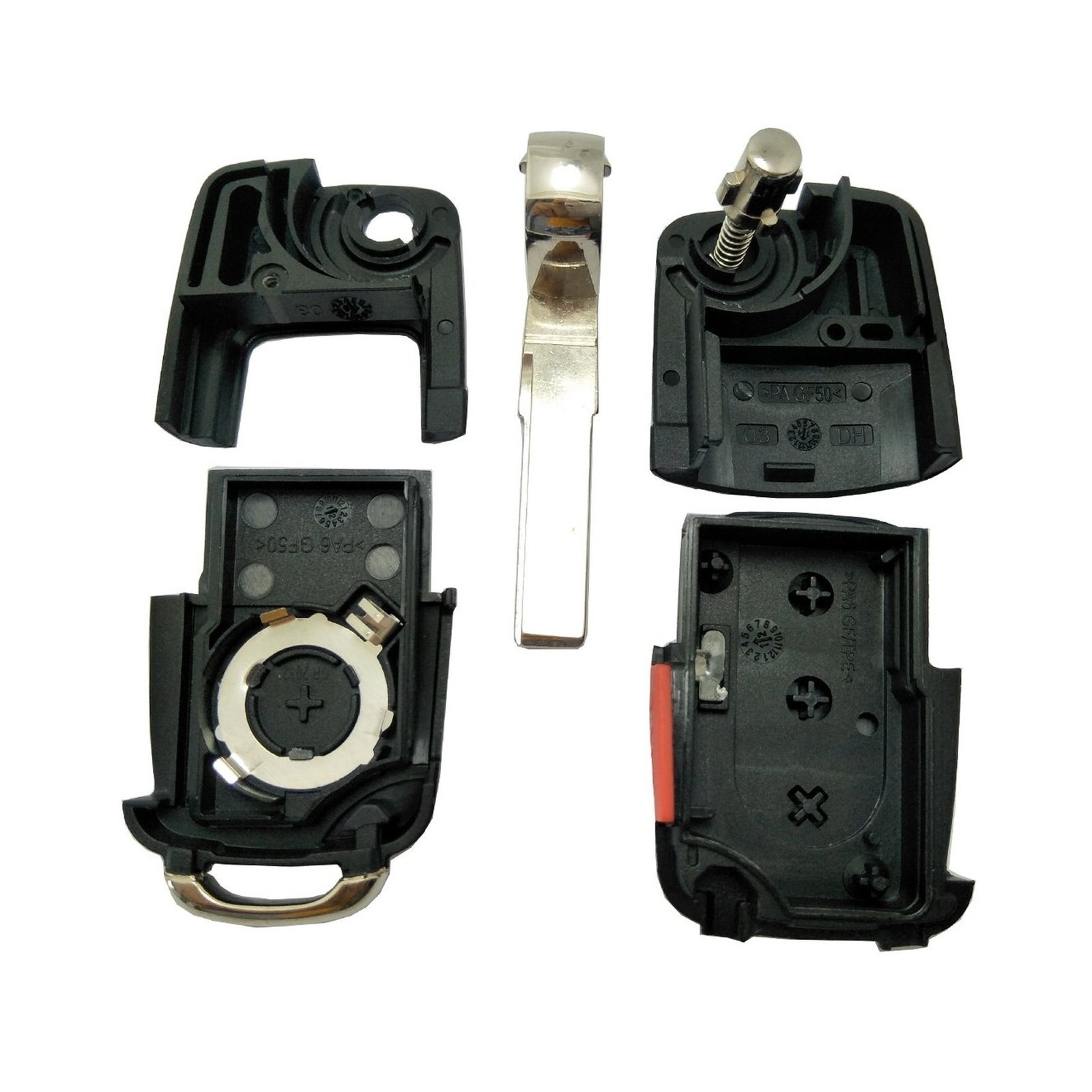 Key Fob Shell Case – 4 Button – Fit For VW Jetta/Passat/Golf – Black