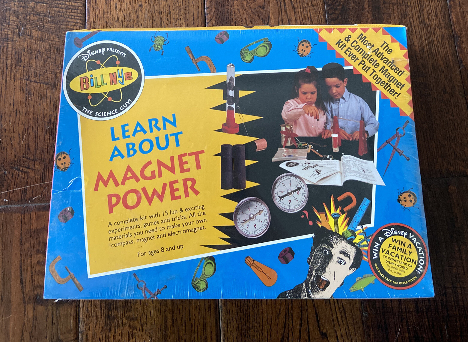 Vintage Disney Presents Bill Nye Learn About Magnet Power Experiment Kit NEW