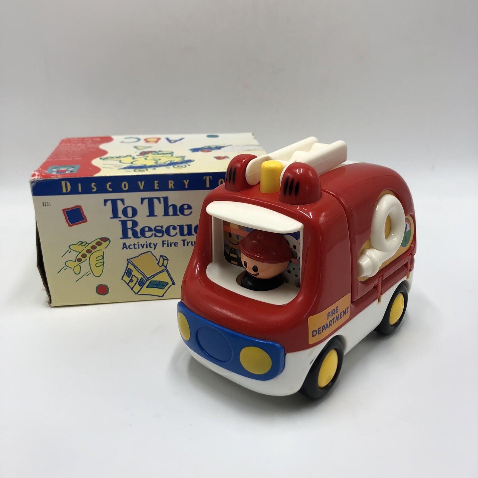 To The Rescue Activity Fire Truck Discovery Educational Toys 1996 complete Box