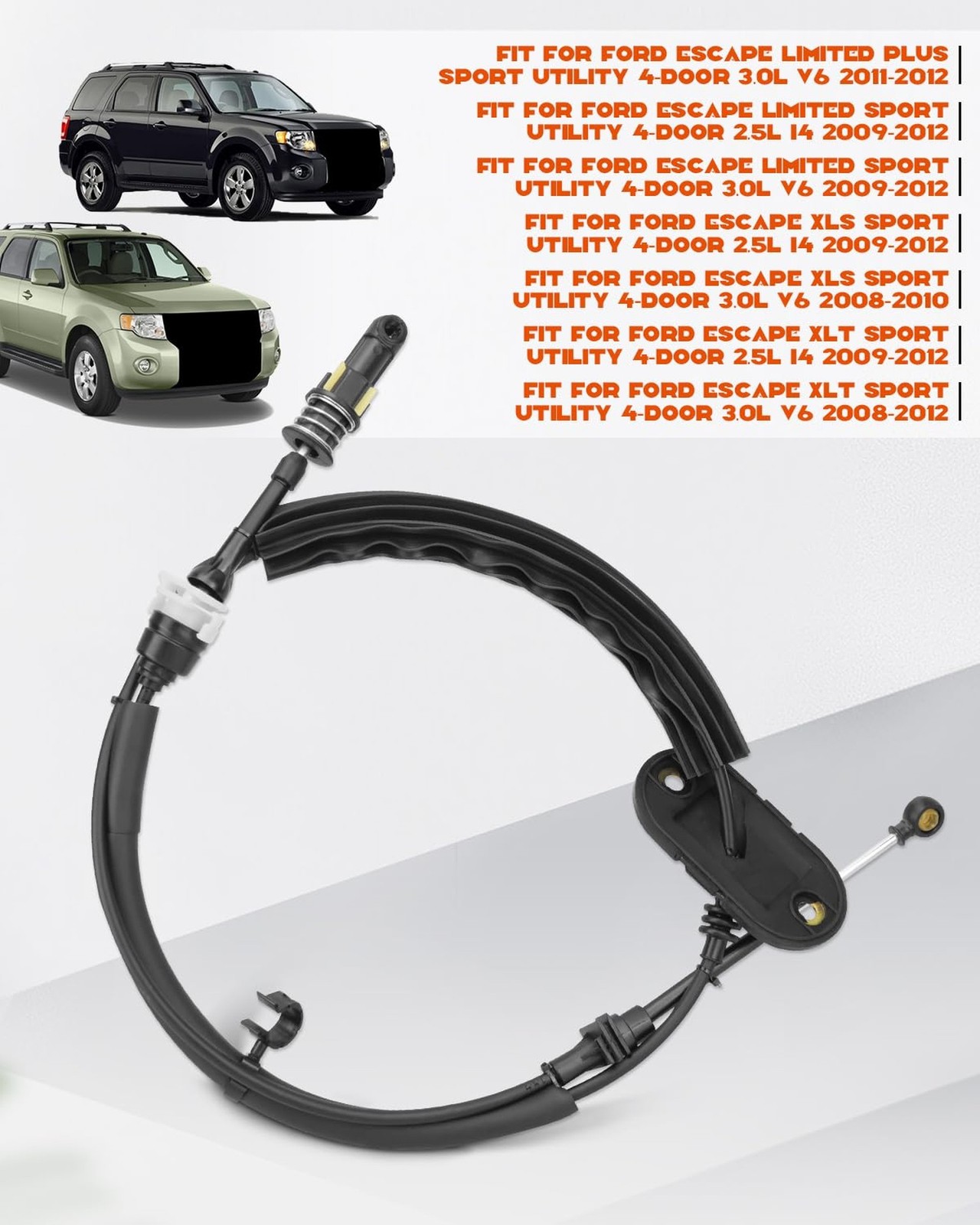 Automatic Transmission Shift Cable Fit for Ford Escape 2009 2010 2011 2012 Re…