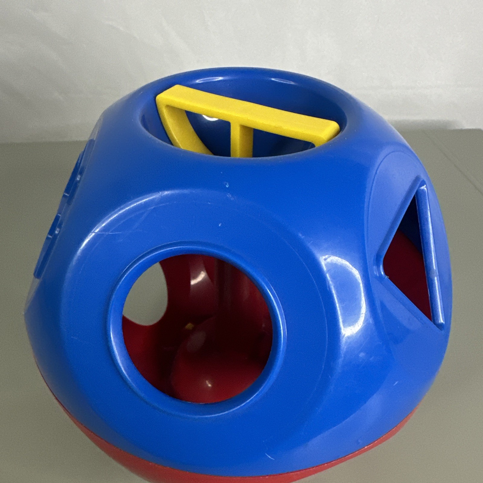 Vintage Blue Red Tupperware Shape O Ball Numbers Sorter Tupperkids Kid Toy 9 PCS