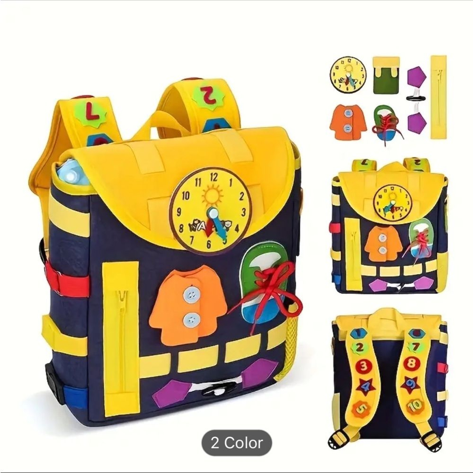 Educational Toddler Backpack: Blue