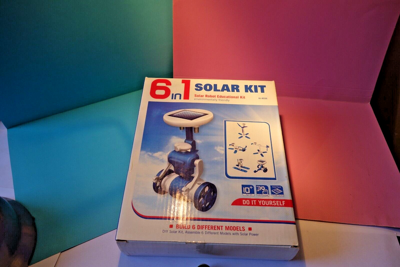 6 in 1 Educational Toy Solar Robot Car Boat Kit Fan DIY Toy Solar Powered