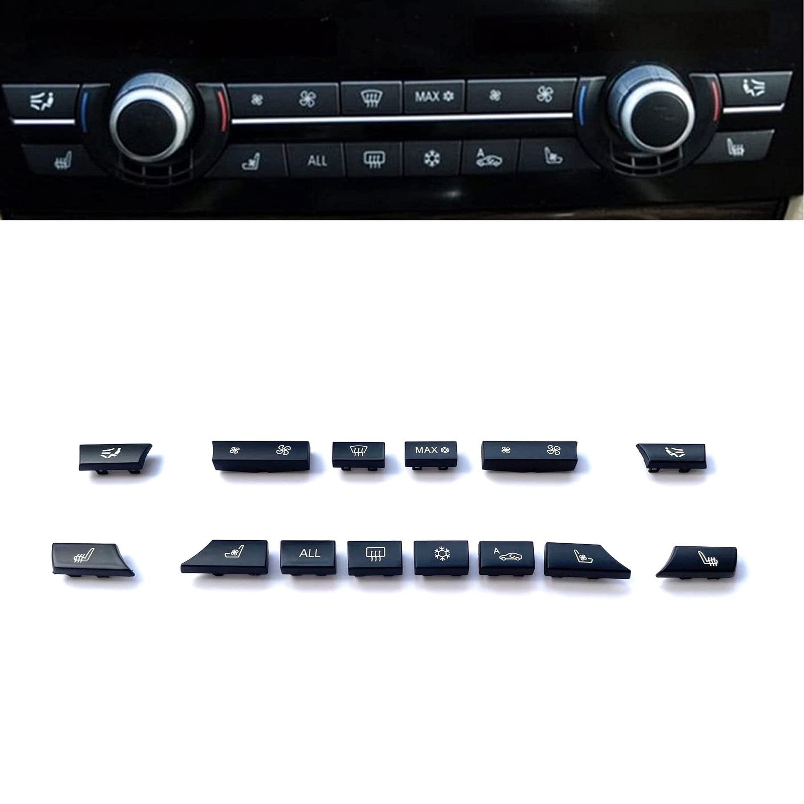 14 Key Air Conditioning A/C Vent Button AC Heater Climate Control Key Caps In…