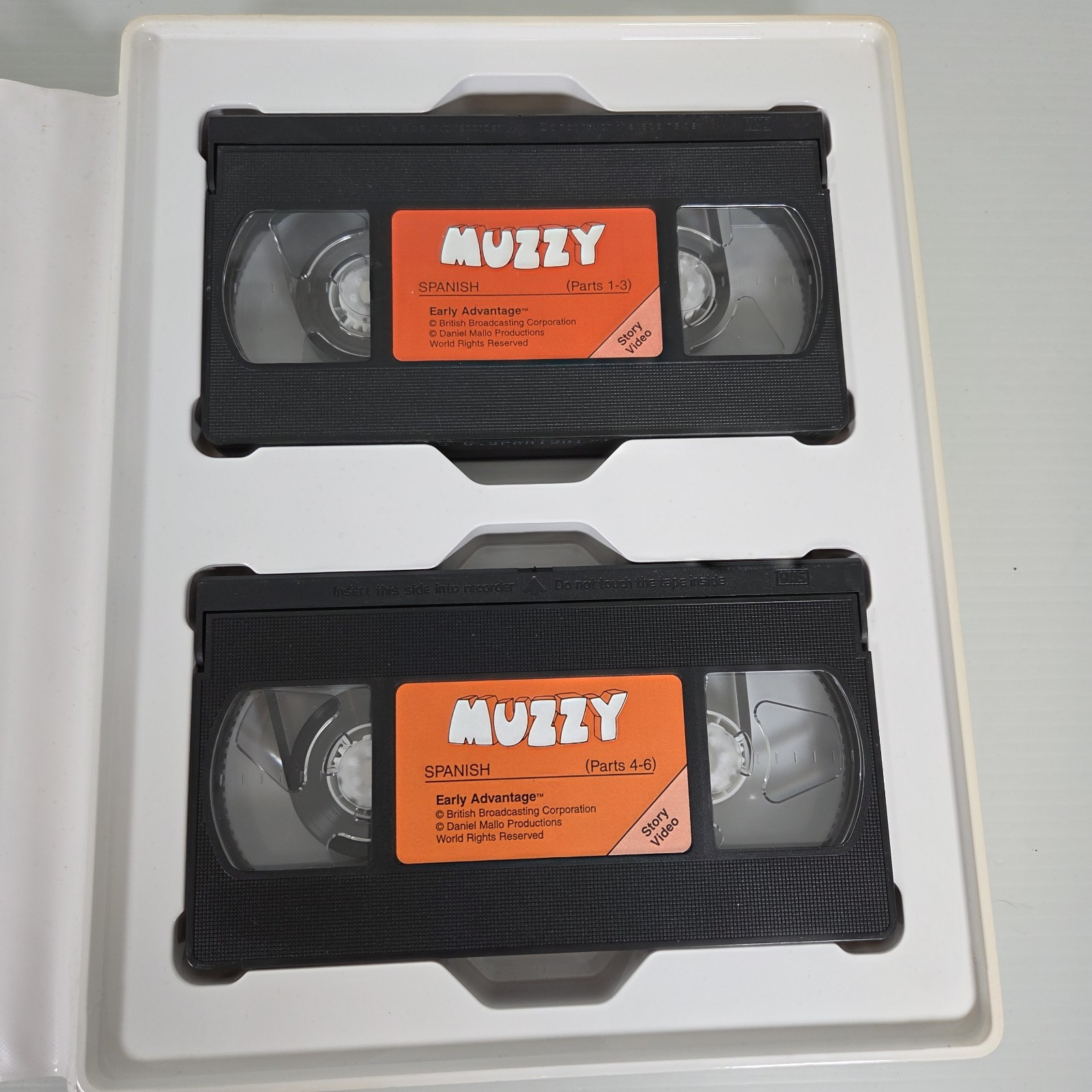Muzzy BBC Spanish Language Course for Children VHS Cassette Tapes