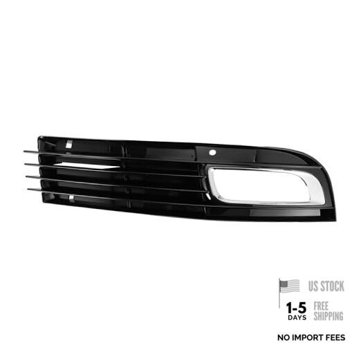 1pc Fog Light Grill for Audi A8 D3 2008-2010 Durable ABS Black Silver Tone