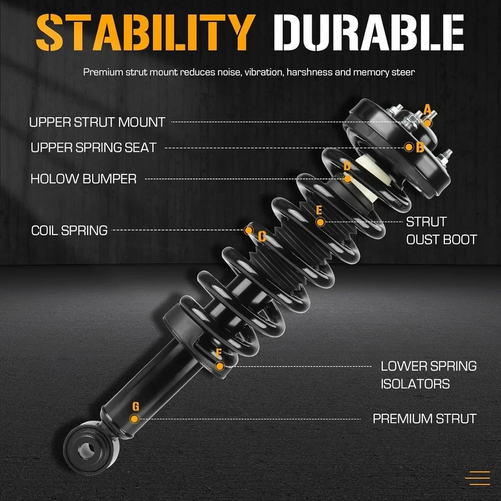 09-13 Ford F150 4WD Front Complete Strut Assembly Shock Absorbers Pair 171141