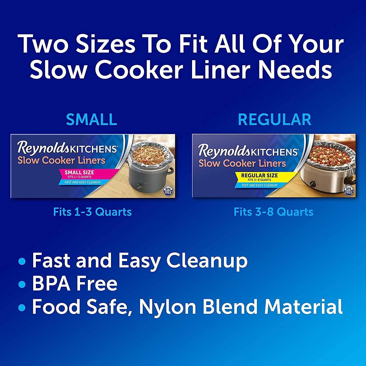 Reynolds Kitchens Slow Cooker Liners, Small (1-3 quart), 5 Count