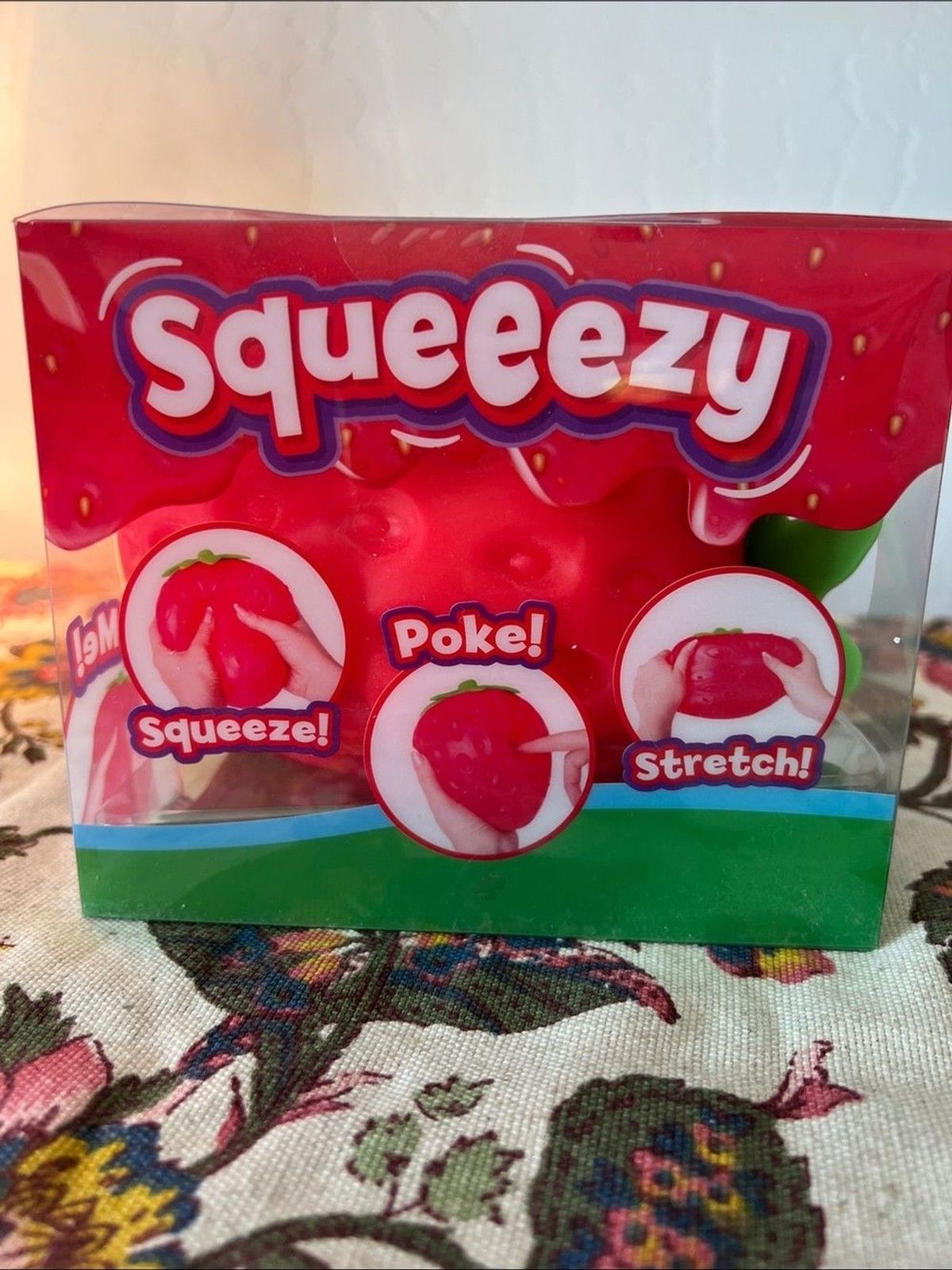 Sunny Days Jumbo Squeezy Strawberry Viral TikTok Squishy Sensory Fidget Toy New