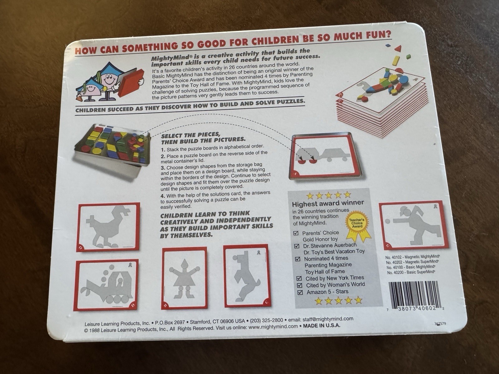 New Magnetic Mighty Mind Challenger, ages 4-9. award winner by Parents choice