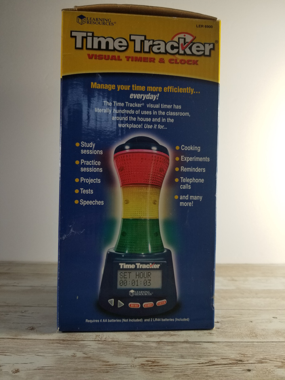 Learning Resources Time Tracker Visual Timer & Digital Clock with Lights & Sound