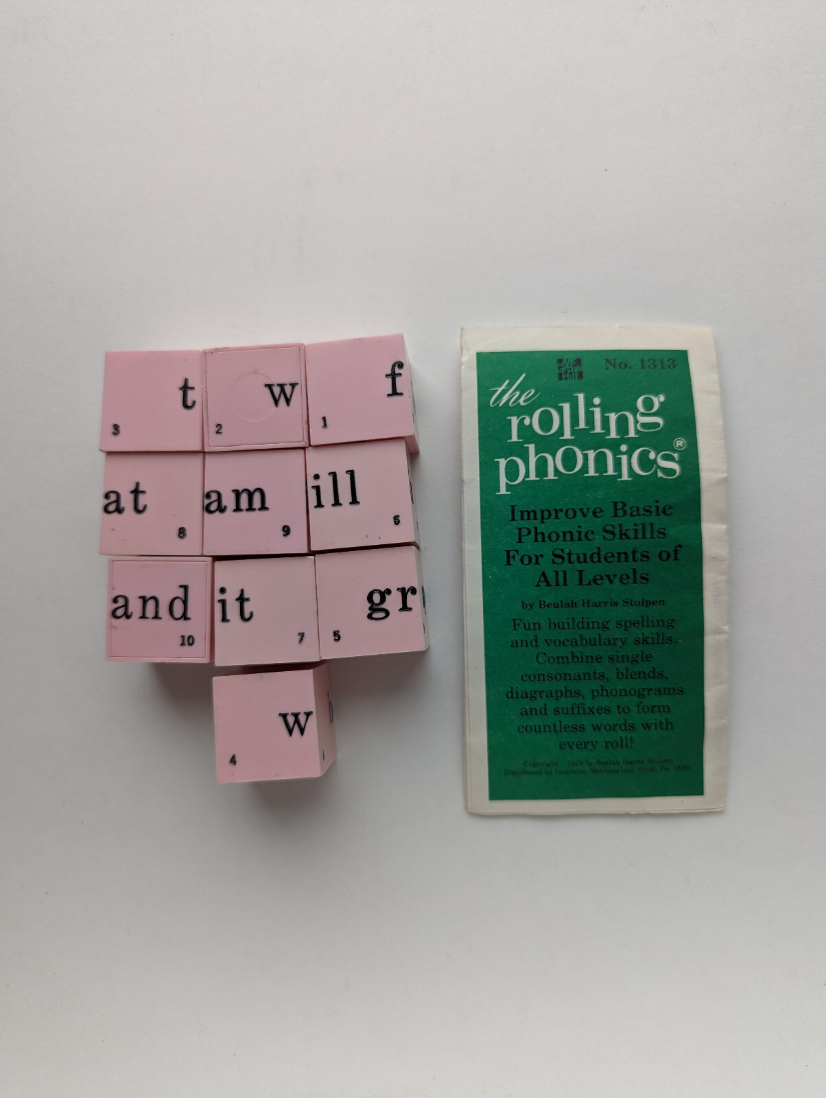 The Rolling Phonics Game by Beulah Harris Stolpen Improve Basic Phonic Skills