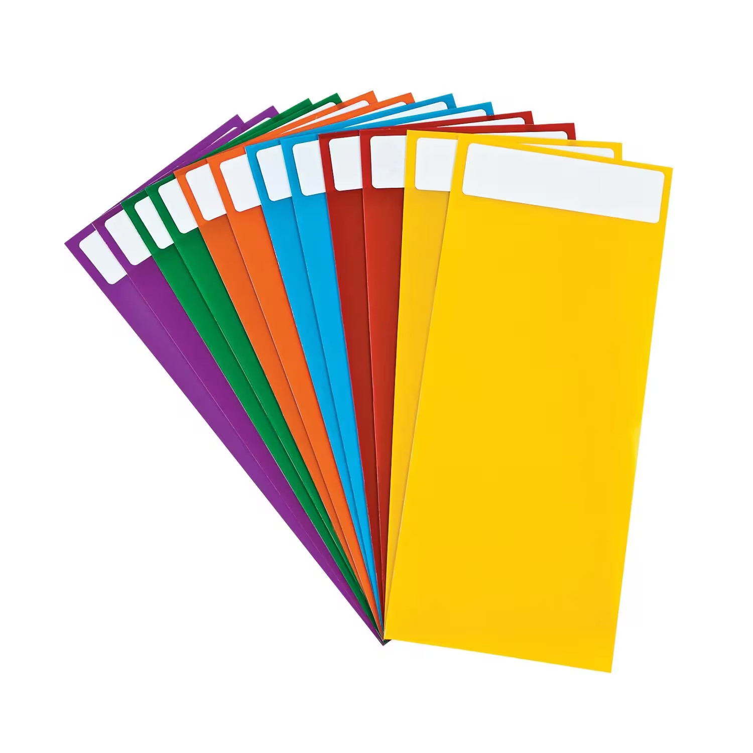 Fun Express 6″ x 14″ Assorted Bright Colors Plastic Library Dividers – 12 Pc.